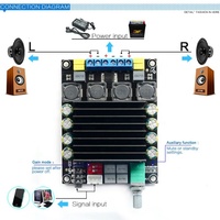 TDA7498 Amplificateur Numérique Carte Audio DC12-36V 2*100W Ampli Audio 2.0 Amplificateurs de classe D Stéréo