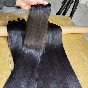 Extensions de cheveux humains vierges, lisses, cheveux vietnamiens, double trame, vente en gros, 11A 12A, couleur naturelle - Product Image 1