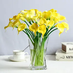 ดอกไม้ลาเท็กซ์ M202สัมผัสจริงดอกไม้มินิ Calla ลิลลี่ดอกไม้ประดิษฐ์สำหรับงานแต่งงาน DIY ช่อดอกไม้เจ้าสาวสวน