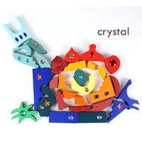 Bloques de Construcción de Madera de Haya con Gemas y Diamantes Orientales Brillantes, Juguetes Educativos de Madera Sólida para Niños de 2 a 6 Años, Unisex