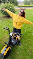 Scooter électrique 1000W pour trajets quotidiens avec haut-parleur Bluetooth, batterie lithium 20AH, pneus larges, Citycoco