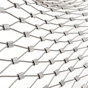 Malha de aço inoxidável flexível do zoológico animal da cerca da rede de corda de fio do cerco de segurança
