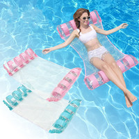 Matelas Gonflable Pliable Flottant pour Piscine, Hamac Aquatique, Lit de Plage, Jouet de Piscine, Chaise Longue Aquatique pour l'Été