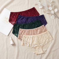 Culottes élégantes en dentelle à couvrance totale, bordées festonnées, transparentes et sexy pour femmes, grandes tailles, coffret cadeau, directement de l'usine
