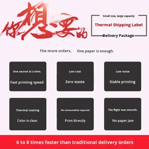 Etichette Termiche per Uso Industriale Modello 106*177-1000 Forma Rettangolare Nere Antigraffio per E-commerce Taobao - Product Image 4