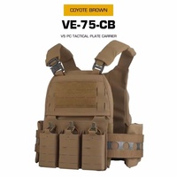 Rompi Taktis Ringan Laser Cut Plate Carrier MOLLE Quick Release dengan Kantong Magazen untuk Berburu dan Latihan Taktis