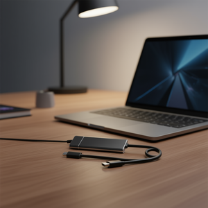 Boîtier externe pour SSD M.2 NVMe avec câbles Type-C et USB fins, boîtier en aluminium pour transfert de données à haute vitesse, EGTMA CON.42.NVME M - Product Image 2