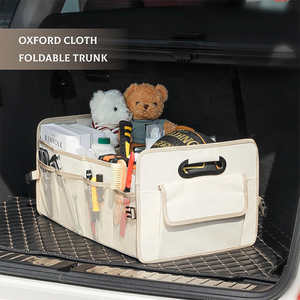 Caixa de Armazenamento para Carro com Tecido Oxford, Organizador de Carga Dobrável, Organizador de Porta-Malas com Múltiplos Compartimentos e Bolso Frontal para SUV e Sedan - Product Image 1