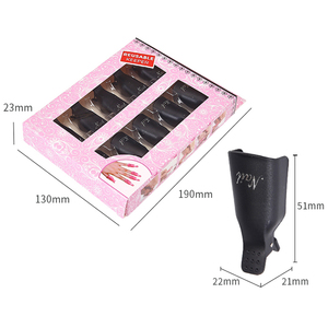 10 unidades de protectores de dedos reutilizables para remoción de esmalte de uñas UV, herramienta eficiente para manicura de salón y nail art - Product Image 3