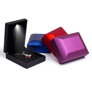 Custom Luxury Jewelry <b>Gift</b> Packaging <b>Box</b> Jewelry Black <b>Earrings</b> <b>Box</b> Custom Bracelet Ring Necklace <b>Box</b> Packaging With Led Light - Product Image 4