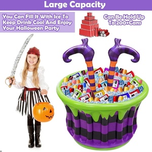 PVC <b>Inflatable</b> Halloween Cauldron Cooler 40*35 Inch for Holiday Party Home Indoor Outdoor Garden Lawn Yard Decorations - Product Image 3