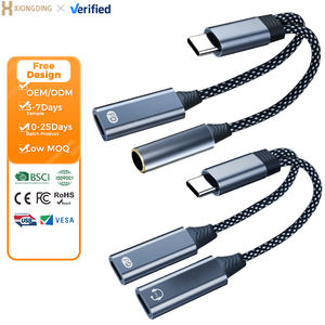 Adaptateur de chargeur double USB C <span class=keywords><strong>2</strong></span> en 1, séparateur rapide PD 100W, câble dongle audio, chargeur de casque USB C 100W pour appareil photo DC pour appels - Product Image 1