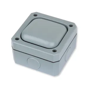 WOSOM Interruptor de Doble Conmutador de 1Gang/2 Vías, Impermeable, IP65, 1 Unidad, 2 Unidades