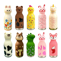 Bouteille isotherme réutilisable en acier inoxydable sans BPA pour enfants, 450 ml, avec couvercle personnalisé pour animaux de compagnie, ODM OEM
