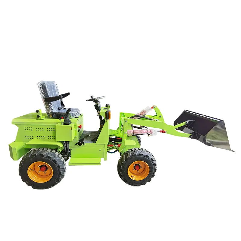 Mini Frontend Wheel Grapple Loader Articulated Wheeling Snow Plow Loader Multi Function Small Electric Loader