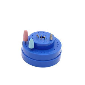Caja de almacenamiento Heidefee para cabezales de pulido dental, estuche de almacenamiento de 60 orificios para fresas de baja velocidad, varios colores: amarillo, blanco, azul - Product Image 3
