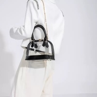Sac à bandoulière transparent en PVC imperméable tendance 2025 pour femme avec fermeture éclair, idéal pour l'été