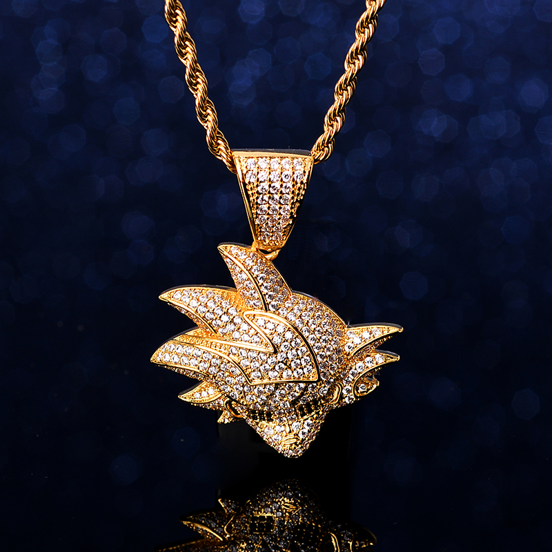 Super Dragon Ball Monkey King Wukong Hip Hop Pendant Necklace