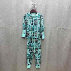 Pigiama in Fibra di Bambù per Ragazzi RD Western Denim Print a Maniche Lunghe, Set 2 Pezzi Morbido ed Elastico, Abbigliamento da Notte Traspirante e Comodo per Bambini - Product Image 3