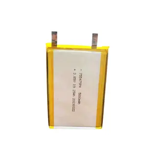 Factory Direct Sale Portable Mobile Power Bank Battery 755475 Lithium Polymer Rechargeable Great Power 5000mAh 3.7v Lipo Cells