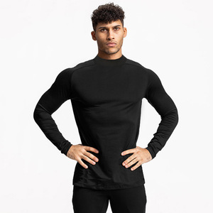 OEM/ODM男士性能男士健身风格长袖弹力棉氨纶t恤 - Product Image 4