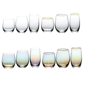 Coffrets cadeaux haut de gamme Verres à champagne personnalisés pour le vin avec bord doré ou personnalisez votre marque, copas De <span class=keywords><strong>Cristal</strong></span> Con Dorado - Product Image 4