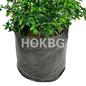 HOKBG PP woven Plastic UV Protected Poly Grow Nursery Plant Bags, Potato Plant Bags for Home Garden