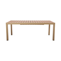 Ensemble de table à manger extensible de style européen moderne mobilier d'extérieur en aluminium imperméable à l'eau utilisation dans la salle à manger du parc de la cour