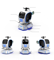 Funpark Machine de jeu d'arcade de réalité virtuelle de haute qualité à 2 joueurs 220V Simulateur VR en métal Simulateur d'avion pour enfants à monnayeur