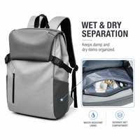 Mochila Expandible con Cierre de Cremallera SBS, Mochila para Portátil con Bolsillo para Botella de Agua, Mochila Impermeable para Viajes y Actividades al Aire Libre
