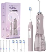 H2ofloss Brosse à dents sonique et irrigateur buccal 2-en-1, étanche IPX7, 5 modes, blanchiment des dents, usage domestique