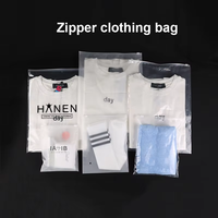 D1009B Sac en plastique givré refermable personnalisé poly-sacs avec impression de logo emballage de t-shirt en plastique de vêtements sac à fermeture éclair en plastique