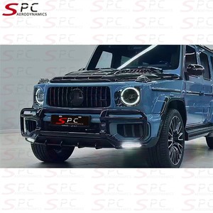 Lèvre avant en fibre de carbone sèche SPC W465 style TC pour spoiler avant W464 pour <span class=keywords><strong>Mercedes</strong></span> Benz G Wagon G500 G63 2019+ W464 W465 - Product Image 2