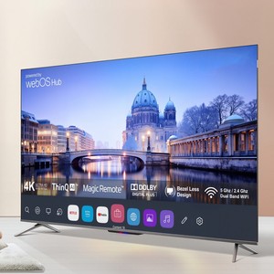 Téléviseur intelligent grand écran 75-100 <span class=keywords><strong>pouces</strong></span> 4K UHD QLED sans cadre Android <span class=keywords><strong>TV</strong></span> avec WiFi Bluetooth Dolby Audio pour usage domestique, hôtelier et commercial - Product Image 5