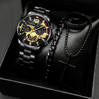 Montre Homme à Quartz Très Vendue avec Charme Sportif Lumineux, Bracelet en Acier 22 mm, Affichage du Calendrier, Cadran 37 mm, Boîtier en Alliage