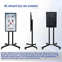 Nueva Pantalla Inteligente con IA de 27/32 Pulgadas, 1080P, Táctil, de Alta Definición, para Pruebas de Ropa y Publicidad, Color Negro