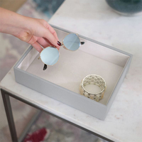 Mienojr-boîte à bijoux en cuir, pour colliers et bagues, organisateur de bijoux, corps, coffre, plateau d'organisation, de luxe
