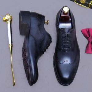 Zapatos Oxford de Cuero Genuino para Hombre, Diseño de Lujo, con Logotipo Personalizado, Punta Cuadrada, Hechos a Mano, Transpirables, Ligeros, para Negocios - Product Image 3