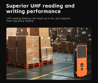 Lecteur RFID UHF portable BT avec scanner de codes-barres - 5600 mAh, ISO18000-6C, longue portée, IP65, 14h d'autonomie pour la gestion des actifs