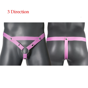 Mannelijke Penis Ring Kuisheidskooi Masturbatie Apparaat Seksspeeltjeskits Anti-Off Elastische Band Hulpriem Ring Touw Les Scrotum Ringen - Product Image 3