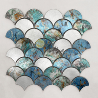Carreaux muraux hexagonaux en parquet moderne de luxe Mosaïque décorative en métal à texture en acier inoxydable pour dosseret de cuisine Chambre d'hôtel