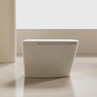 S022 WC intelligent électrique moderne allongé avec commande par application, siège chauffant, bidet automatique, siphon en S, siphon en P, en céramique, blanc