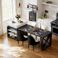 Ensemble de cuisine en marbre, armoires de style Shaker, grand espace de rangement, armoires de cuisine sur mesure, fabricant d'armoires en bois massif