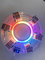 NIKOLATOY Accélérateur Électromagnétique à 2/4/6 Bobines, Transfert de Puissance Sans Fil, LED RGB