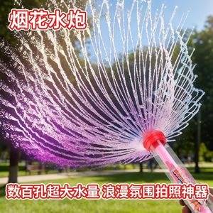 Pistolet à eau 2-en-1 à trous variables, jouet manuel à tirer pour enfants, idéal pour les jeux en extérieur - Product Image 2