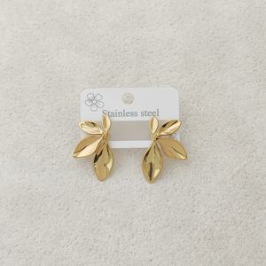 ज्यामितीय इयररिंग्स थोक स्टेनलेस स्टील गहने लकड़ी के गहने लकड़ी के सोने की सलियां फैशनेबल महिलाओं 18k सोना हाइपोएलर्जेनिक - Product Image 5