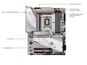 Z790โปร x LGA 1700มาเธอร์บอร์ด ATX DDR5 M.2 5 * PCIe 5.0 USB 3.2 Type-C Wi-Fi 7 5GbE LAN, Q-Flash PLUS - Product Image 3