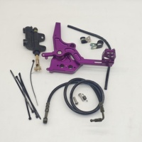 Kit de frein à pied hydraulique arrière en alliage d'aluminium CNC noir pour Sur-Ron Light Bee X LBX Segway X260, prêt à être expédié, pièces de modification