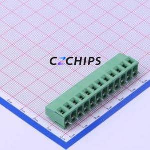 DB128L-5.08-12P-GN-S Screw Terminal Block Through hole Component (THT),P=5.08mm Connector 1x12P 5.08mm Green Through Hole - Product Image 2