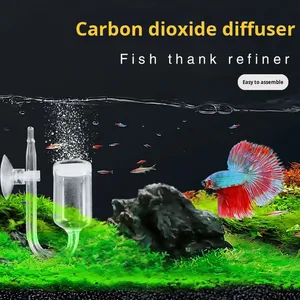 Difusor de Dióxido de Carbono <span class=keywords><strong>CO2</strong></span> de Vidrio con Diseño en Espiral para Acuarios, Transparente, Alta Solubilidad de Oxígeno - Product Image 4